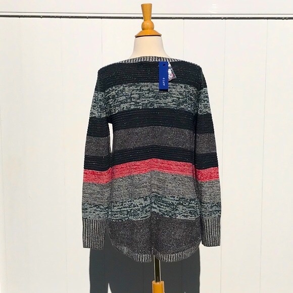 NWT Apt 9 Striped Tunic Knit Sweater - Picture 6 of 14